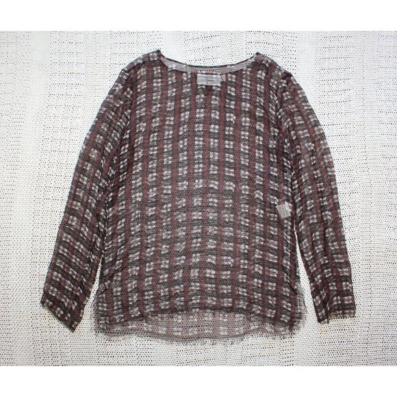 Altuzarra 100% silk sheer Women's Blouse Size 36/ Medium Stripped top Italy - Picture 4 of 9